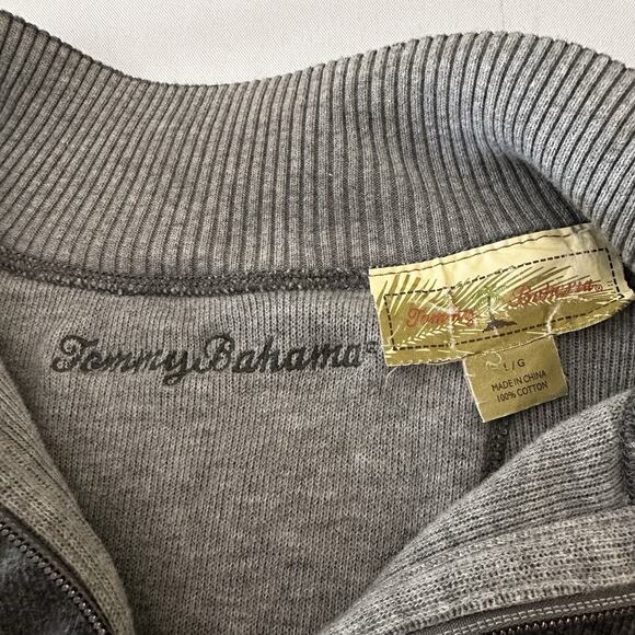 Tommy Bahama Men L 1/4 Zip pullover Gray - Picture 10 of 16